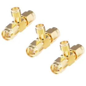 604787206763 RFAHA Antenna Adapter Sma Female Dual Male