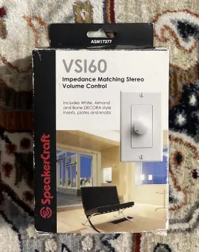 VS160 SPEAKERCRAFT Nos Impedance Decora Stereo Volume Control