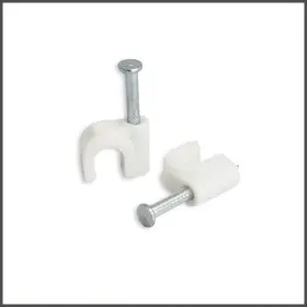 200-961WH STEREN Single Nail Cable Mounting Clip