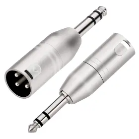 XLRAD202 TISINO Trs Xlr Adapter Balanced Quarter Xlrm