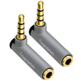 90-3-5-2 TOGCONN Right Angle Audio Mic Adapter Pack Male