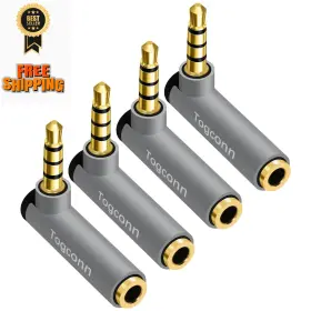 90-3-5-4 TOGCONN Right Angle Audio Mic Adapter Pack Male