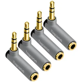 90-3-5-4 TOGCONN Right Angle Audio Adapter Pack Male Female