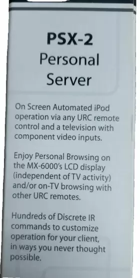 PSC2 UNIVERSAL REMOTE CONTROL Urc Ipod Dock Screen Server #3