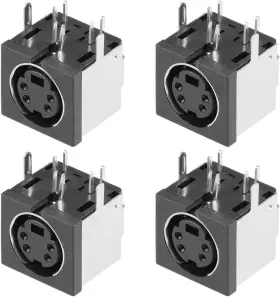 18060100 UXCELL Video Pcb Mount Pin Mini Din Socket Half