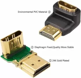 AD005AB-UK VCE Hdmi Adapter Right Angle Male #2