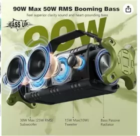 FTSYSCYXBDG10LC72 W-KING Bluetooth Speaker Peak Wireless #2