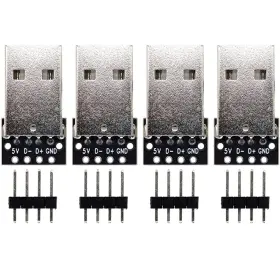 2D-37 WHITEEEEN Usb Male Breakout Board