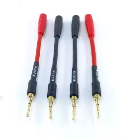 W-018 WJSTN Braided Wire Speaker Banana Plugs Female Jack #2