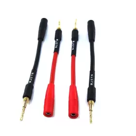 W-018 WJSTN Braided Wire Speaker Banana Plugs Female Jack #3