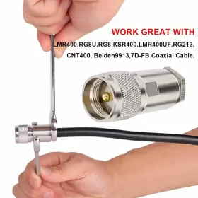 UHF-J-LMR400 XRDS RF Coax Male Clamp Connector Plug #3