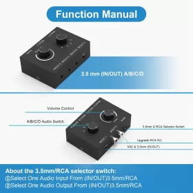 671891482697 YEEMIE Stereo Audio Switch Rca Switcher #2