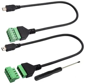 680613037121 ZDYCGTIME Mini Usb Male Female Screw Terminal