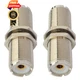 Boobrie UHF Bulkhead Connector RF Coax Adapter Female to 2-Pack, gold 