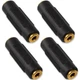 Brvlsoc 3.5mm Stereo Jack Female-to-Female Audio Adapter (4-Pack) &ndash; Black 