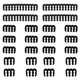 CTWHA 24PCS Computer Wire Harness Comb 18AWG 2.1-2.4mm 