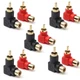exgoofit RCA Male to RCA Female Connectors Right Angle Plug Adapters M/F 90 D...