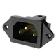 Monosaudio Gold Plated AC Power Socket 250V 10A IEC 24K Plated, Black 