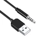 Coomoors USB to 3.5mm Jack Audio Adapter, Male AUX 1, 1 Pack 