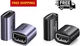 UGREEN HDMI Coupler 2 Pack Female to Female Adapter HDMI 2.1, Black & Gray