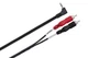 Hosa CMR-206R Stereo Breakout Cable - Right-angle 3.5mm TRS Male to Left and