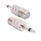 Fancasee 2 Pack F Type Female to 1/8" 3.5mm Male Mono Plug 2 Pack, Silver 