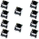 Oiyagai 10 Pcs 2Led Light Rj45 8P8c Shielded Modular Network Pcb Jacks