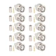 MOOKEERF 10 Pack BNC Male Crimp Connector 50 Ohm 10PCS-BNC Male, Gold