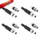 MEETOOT 4 Sets 5.5x2.1MM DC Power Plug Jack Female Panel Mount Connector Kit... 