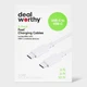 USB-C to USB-C Charging Cables (3'/3'/6'/6'/10') 5pk - Dealworthy White