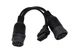 MasTrack - OBD 2 Extension Splitter Y-Cable (9 Pin) 9 Pin, Black