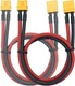2pcs Amass XT30 U-F/M Male to Female Plug Extension Cable Lead Silicone Gold 