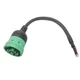 MasTrack Type 2 Green J1939 9pin Female to Open Cable | 1 Foot | Adapter Cable