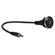 YiKaiEn 3.5mm TRS Stereo Panel Mount Adapter - Threaded Round Black 