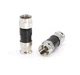 THE CIMPLE CO - RG59 Compression Connectors - F-Type Coaxial 4 Pack, Silver 