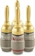 Nakamichi FanLock Excel Series 24k Gold Plated Banana Plugs 10 AWG - 18 AWG Gaug