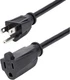 1 FT and 6 FT Monoprice Extension Power Cables - 3 Prong Electrical Cords UL 