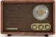 LoopTone AM FM Classic Retro Radio with Bluetooth Speaker - Vintage Wood Brown