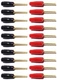 CESS Banana Pin Plug Open Screw Type #17: 20-Pack, Black & Red