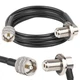 MOOKEERF RG58 UHF PL259 Male to SO239 Female Right Angle Bulkhead Mount Coax Cab