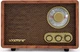 LoopTone AM FM Classic Retro Radio with Bluetooth Speaker,Vintage Wood Brown 