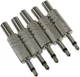 E-outstanding 3.5mm Mono Plug 5PCS 1/8 Inch TS Mini Stereo Metal silver 