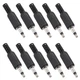 MECCANIXITY 10 Pcs 1/8" TS Audio Male Plug, 3.5mm 51 x 9 mm / 2 x 0.35 inch