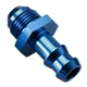 -10 AN Male Flare to 5/8" Barb Push Hose Barb Fitting Adapter Aluminum Blue