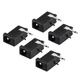 uxcell DC-002 3.5mmx1.3mm DC Power Jack Plug 3 Pin 3.5*1.3mm, Black