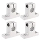 uxcell 4PCS SK10 Aluminum Linear Motion Rail Clamping Rod Rail Guide Support ...