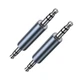KAIY 3.5mm Male to Audio Adapter Stereo Coupler silver blue 