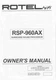 Rotel RSP-960AX Surround Processor Owners Manual