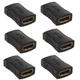 exgoofit HDMI Female to Coupler Connector Pack 6pcs Adapter black 