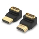 VCE Combo HDMI 90 Degree and 270 Degree Right Angle Male to Female Adapter 3D&4K